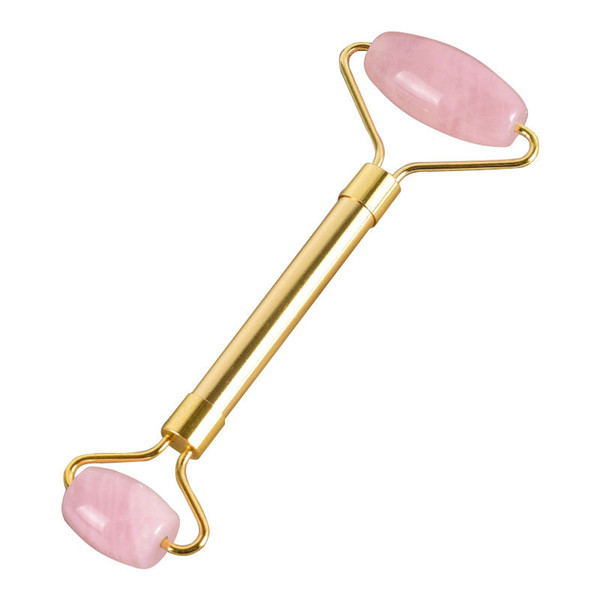 New Arrive Natural Rose Quartz Facial Massage Crystal Stone Body Jade Massager Derma Roller Skincare Ice Roller Wrinkle Removal Beauty Tool