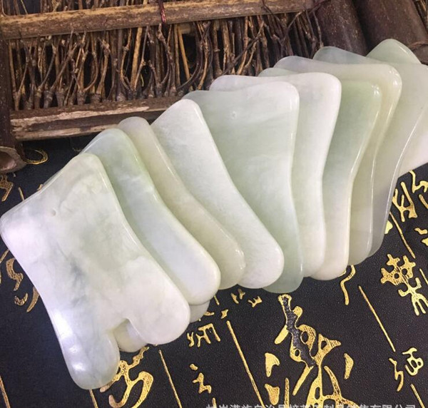 10Pcs Modern Natural Jade Stone Guasha Gua Sha Board Square Shape Massage Hand Massager Relaxation Health Care Beauty Tool