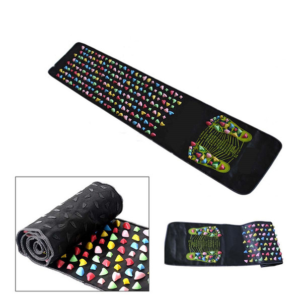 Massage Stones Cushion Plastic Walk Stone Pad Square Healthy Foot Care Massager Mat Acupoint Massage Yoga Mat 175*35cm Relaxing 0602052