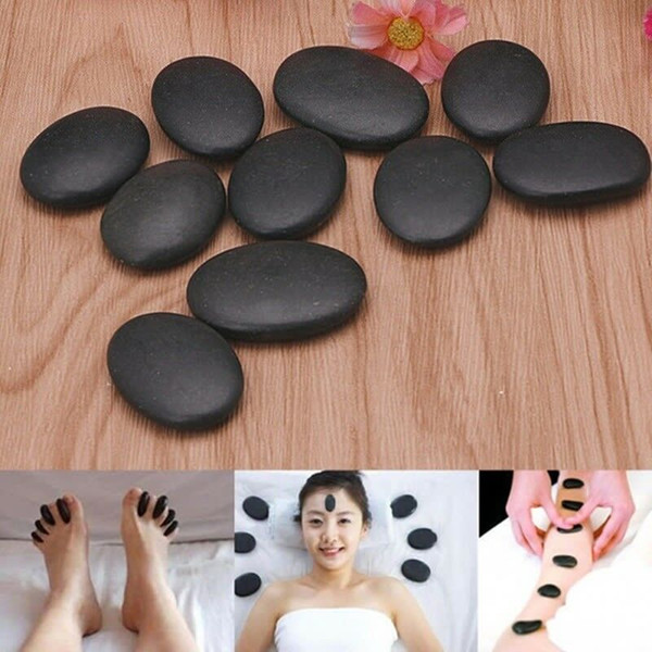 Natural Basalt Massage Stone Health Care Black Hot SPA Rocks Pain Relief Energy Massage Stones Rocks WWA250