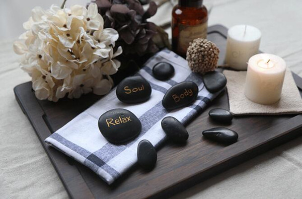 9pcs/set, Hot SPA Rocks Massage Stone Sets Natural Energy Therapy Stones Body Soul Relax