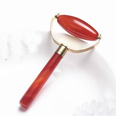 Natural Red Agate Roller Face Thin Massager Jade Facial Beauty Massage Cosmetic Roller Anti Wrinkle Tool Body Relax Tool