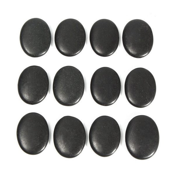 4*3 Black Massage Stones & Rocks Rocks Basalt Stone Massage Stones Massage Lava Natural Stone Set Good