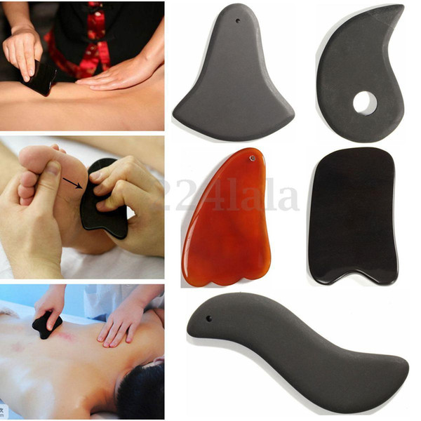 Gua Sha Facial Treatment Massage Tool Chinese Natural Jade Scraping Tools NEW #R410