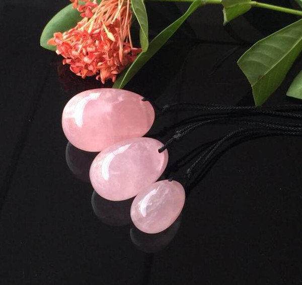 Natural Rose Quartz Crystal Eggs Crystal Yoni Egg for Women Kegel Exercise Vaginal Balls Massager Sex Toys