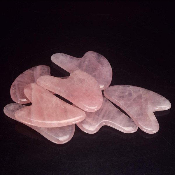 Natural Jade Rose Pink Color Scraping tool back Massage Body Massager Scraping Plate Jade Massage Relaxation