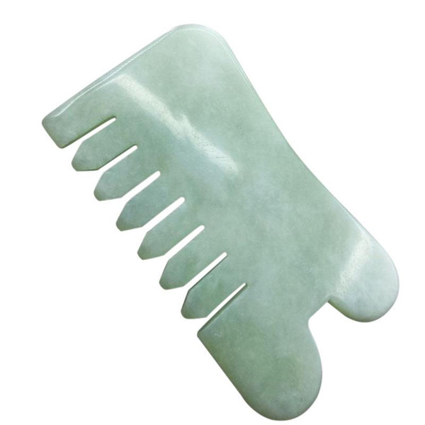 50pcs Newest Natural Jade Stone Massage Board Comb Shape Massage Hand Massager Relaxation Comb Health Care Body Massgaer Tool