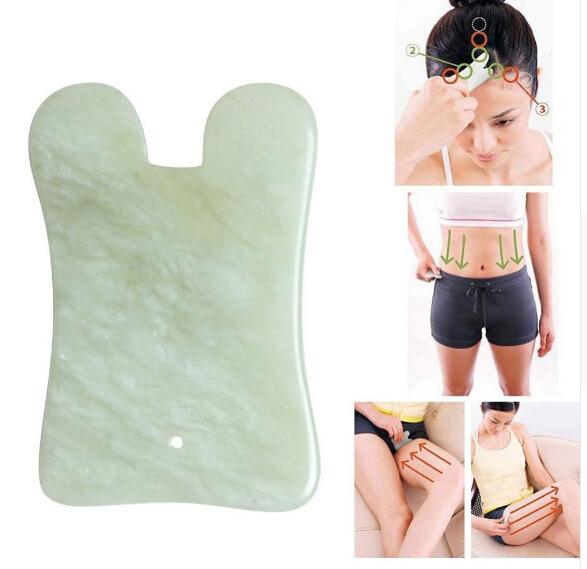 Wholesale - Natural Jade Stone Guasha Massage Tool Health Jade Gua Sha Body Facial Massage Board Traditional Chinese Acupoints