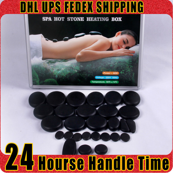 Portable 28pcs Massage Stones Hot Stone Therapy for Lymphatic Drainage Anti-Fatigue Promote Deep Muscle Tissue Relaxation