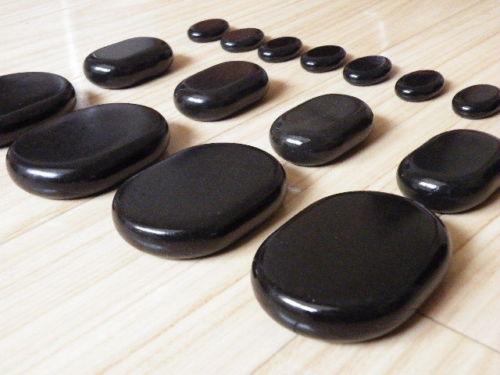 Free Shipping 16 pcs SPA Hot Stone Massage Basalt Rocks Oval Shape New mini set