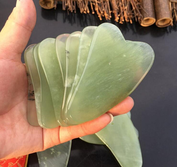 Natural Jade Gua Sha Skin Facial Care Treatment Massage Jade Scraping Tool SPA Salon Supplier Beauty Health Tools free shipping