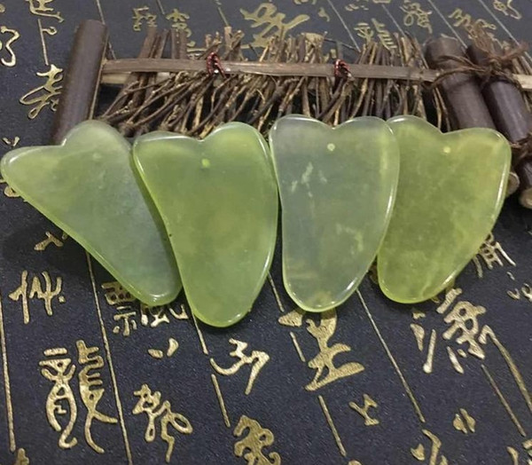 Natural Massage Board Green Jade Stone Massage Tool Body Face Relaxation Beauty Health Care Tool Free Shipping