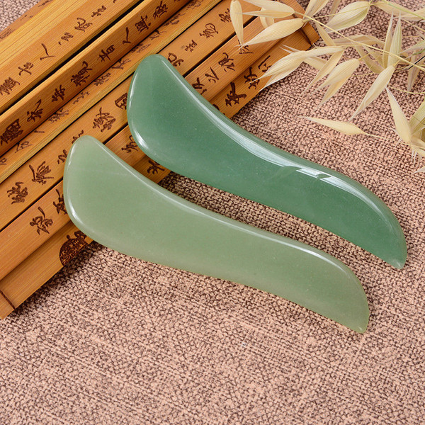 10 PCS Natural S Shape Gua sha Board Jade Stone Guasha Facial Body Massage Therapy Tool