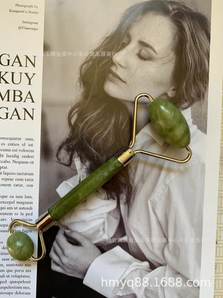 Roller for Face & Neck Gua Sha Stone Gift Set Himalayan Jade Facial Massage Roller Brightens & Evens Skin, Fights Wrinkles