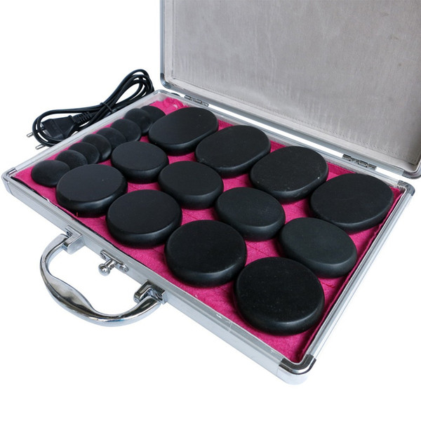 Best selling! 20pcs/set body Massage stones massage stone set hot stone with heater box ysgyp-nls CE and ROHS