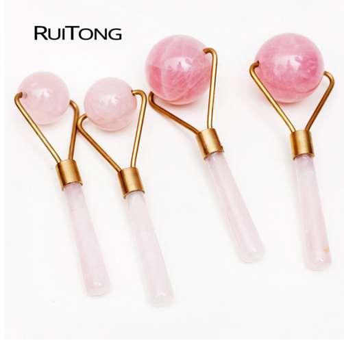 Natural Rose Quartz Face Massager Jade Roller Pink Crystal Stone Body Jade Massager Anti Wrinkle Face-lift Wholesale & Drop Ship