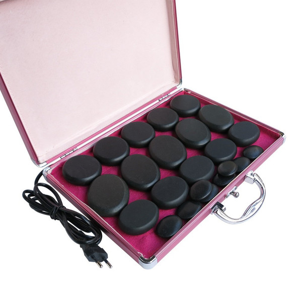 HOT! 23pcs/set power massage stone set hot stone with 220V heater box ysgyp-nls CE and ROHS