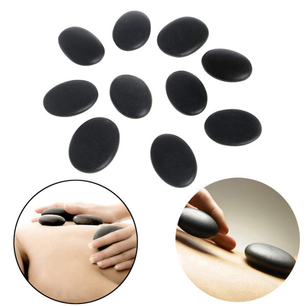 20PCS Natural Spa Rock Basalt Stone For Face Body and Back Beauty Massage 4x3cm