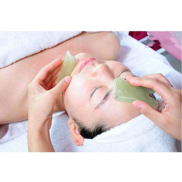 Modern Natural Jade Stone Guasha Gua Sha Board Square Shape Massage Hand Massager Relaxation Health Care Beauty Tool