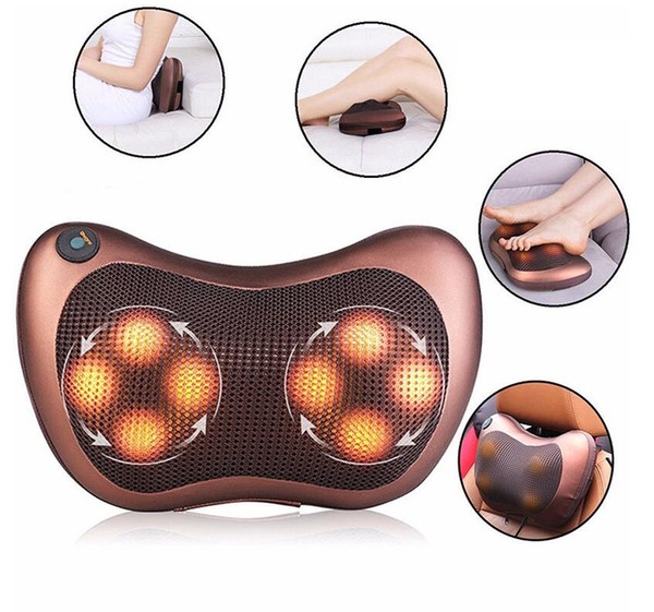 Body Massager Pillow Electric Infrared Heating Kneading Neck Shoulder Back Body Massage Pillow Car Home Dual-use Massager