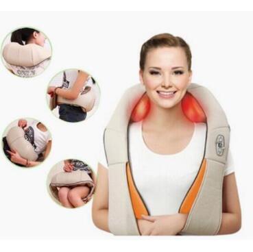 Home And Car Dual-Use Infrared Cervical Massage Shawls Pillow Shiatsu Kneading Neck And Shoulder Massager Body Massager CCA7265 10pcs