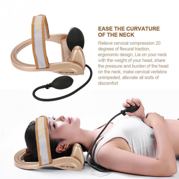 Neck Cervical Traction Device Vertebra Tractor Pneumatic Pump Neck Spine Posture Traction Headache Head Neck Muscle Pain Relief