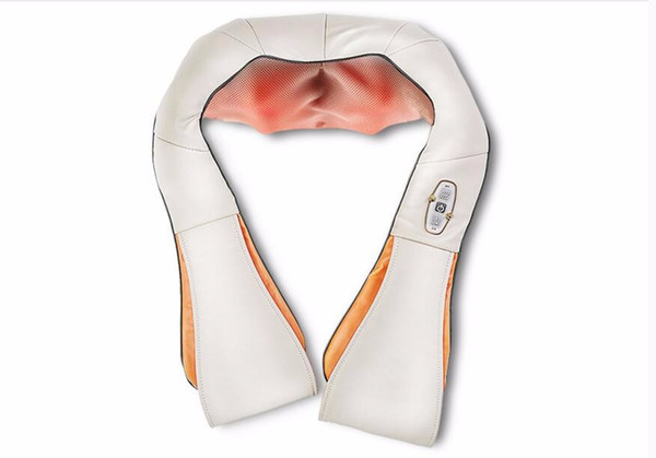 HOT SALE U Shape Electrical Shiatsu Back Neck Shoulder Massager EU plug and flat plug infrared 3D kneading massage