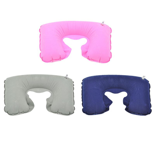 U Shaped Travel Pillow Neck Pillow Inflatable Portable Car Headrest Soft Air Cushion for Home Office Travel Airplane