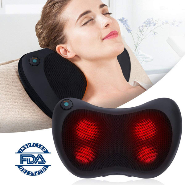 Shiatsu Pillow Massage Neck Back Shoulder Deep Kneading Massager Home Car Chair Body Relaxation Massage Pillow