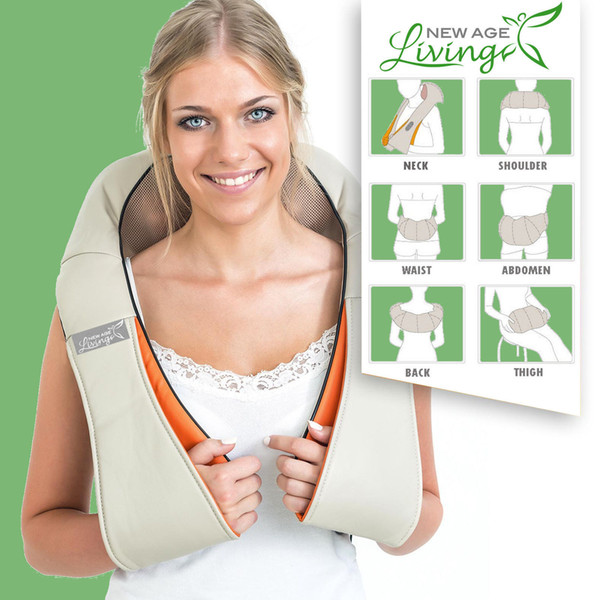NEW Electric Shiatsu Kneading Neck Shoulder Body Massager With Heat Health Care