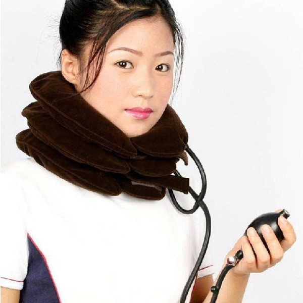 2017 Inflatable Pillow Neck Back Shoulder Pain Relief Massager Cervical Traction Neck Cervical Traction Device Neck Care Massage OOA2137