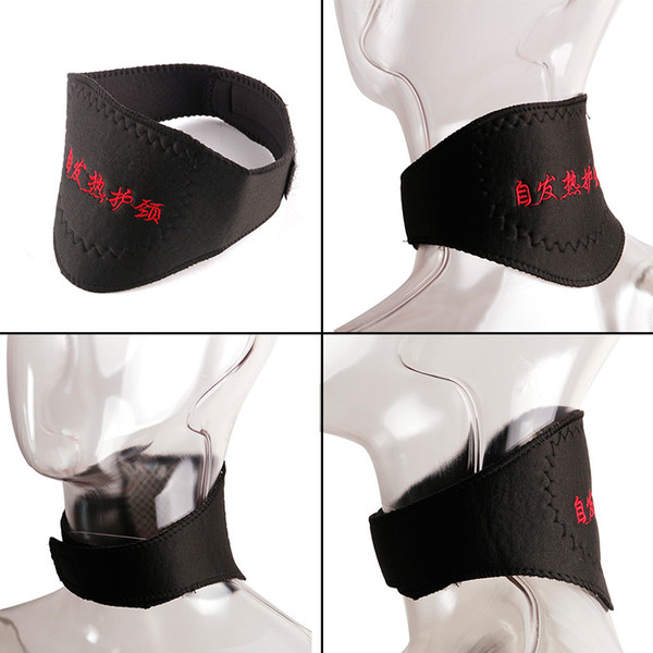 Black Self-heating Neck Guard Cervical Vertebra Self Heating Magnetic Massager Belt Tourmaline Support Orthopedic 3006048 free DHL