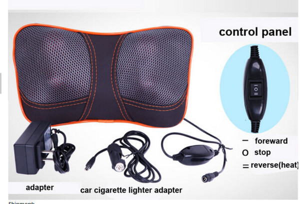 household and car massage pillow neck back hand massage cushion leg fully body massager with car charger adapter home use