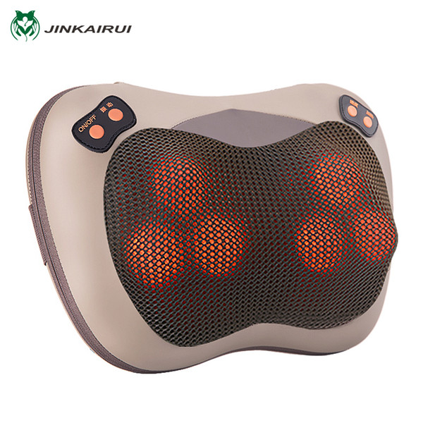 wholesale Infrared Heating Electric Kneading Shiatsu Vibrator Neck Shoulder Back Body Massager Pillow Car/Chair/Home Massagem