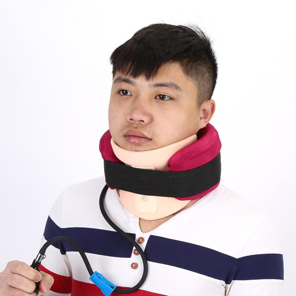 Cervical Neck Traction Device Air Cushion Velvet Neck Straightener Massager Muscles Headaches Tension Relax Pain Relief Collar