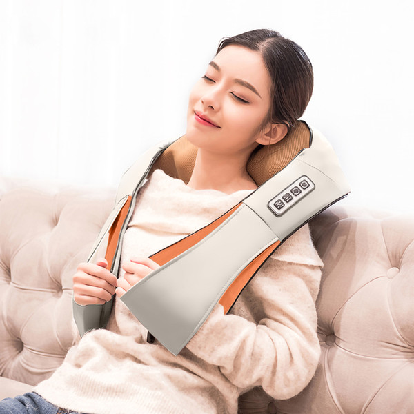 Shiatsu Back Neck Massager with Heat Deep Kneading Massage Neck Pillow for Neck Back Shoulder for Home Car Office Use