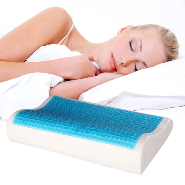 New Design Memory Foam Orthopedic Sleep Blue Cooling Comfort Gel Bed Pillow Cushion Free Shipping 38