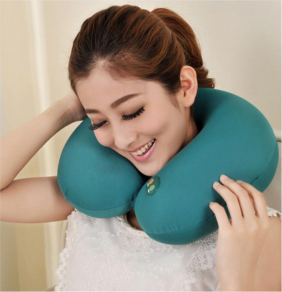 New Arrival Neck Pillow Massage Electric U-shaped Massage Pillow Cervical Vibration Massage Neck Pillows Free Shipping