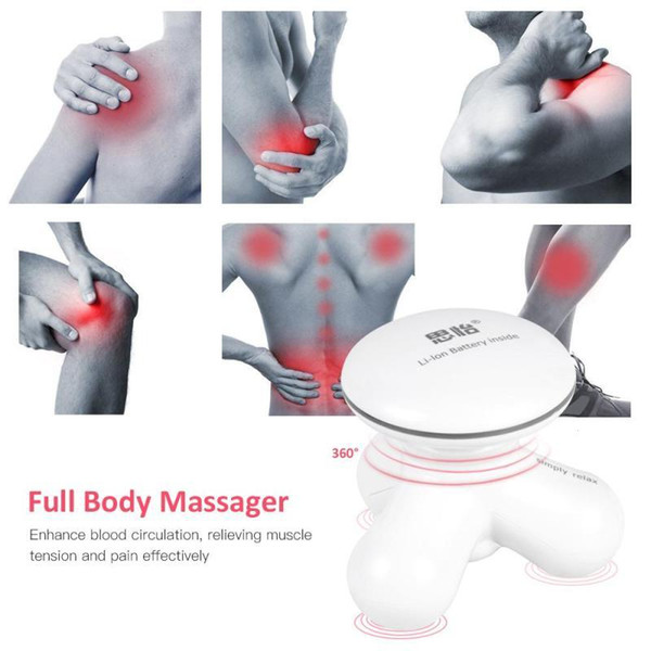 3 Colors Handheld Massager Electric Full Body Neck Shoulder Back Massage Cordless Mini Rechargeable Vibrating Massager RP2