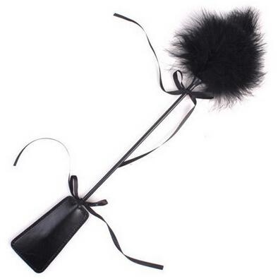 Black Feather Whip Flirt Toys For Womens Adult Games Fetish Spanking Paddle Sexy Whip Policy Knout Novelty Toys Sex Products