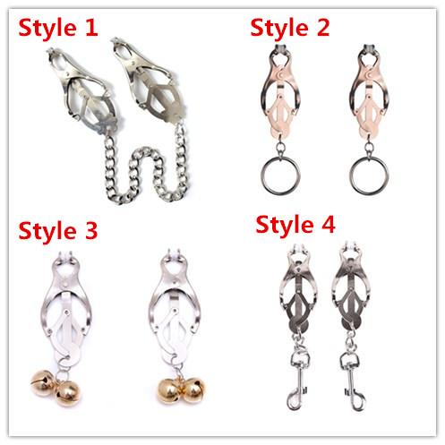 Fetish Clover Butterfly Metal Nipple Clamps Bdsm Bondage Sex Toys Labia Clitoris Clips Nipple Clamps Sex Slave BDSM Sex Products