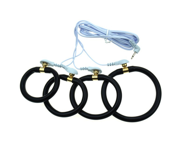 Male Electro Shock Penis Rings Accessory, Electrical Stimulation Penis Rings With Wires ,Time Delay Cock Ring Sex Toys For Man