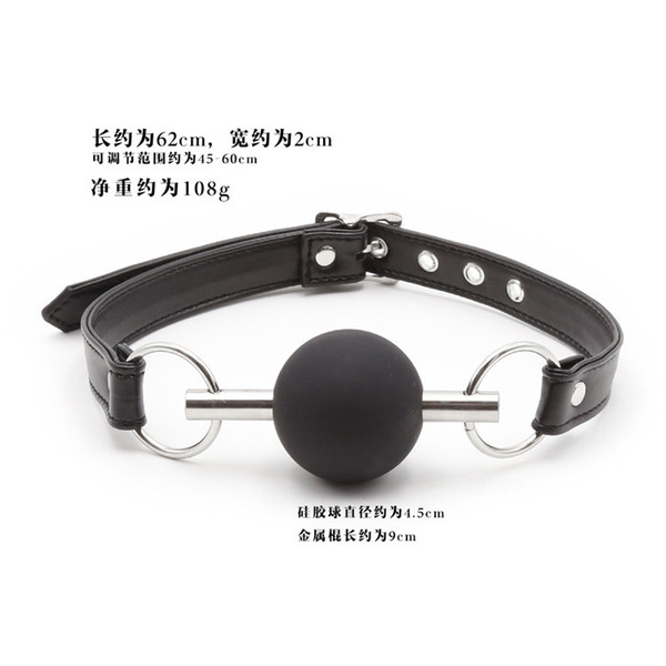 Silicone Ball Open Mouth Gag with PU Leather Band Ball Flirting Adult Games BDSM Restraints Sex Products Sex Toys for Couples