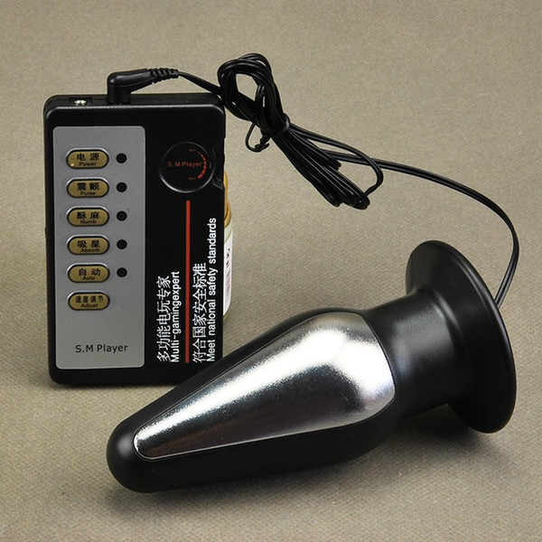 Super Big Size Electro Shock Butt Plug Unisex Anal Massage Stimulus Erotic Toys Large Anal Plug Sex Products
