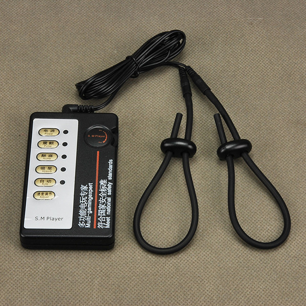 New Electric Shock Adjustable Penis Ring Electro Shock Cock Rings Penis Enlargement Massager Sex Products For Man Adult Sex Toys