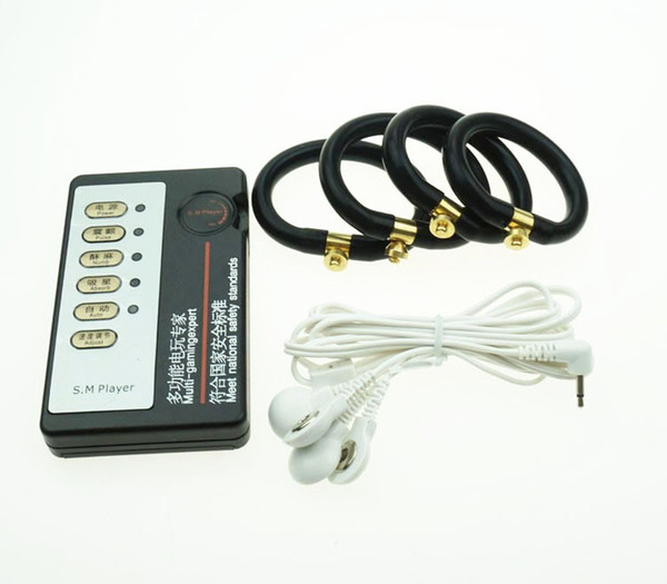 Male Electro Shock Medical Themed Sex Penis Rings Penis Extension Enlarge, Electric Shock Cock Rings Massagers Sex Toys For Man