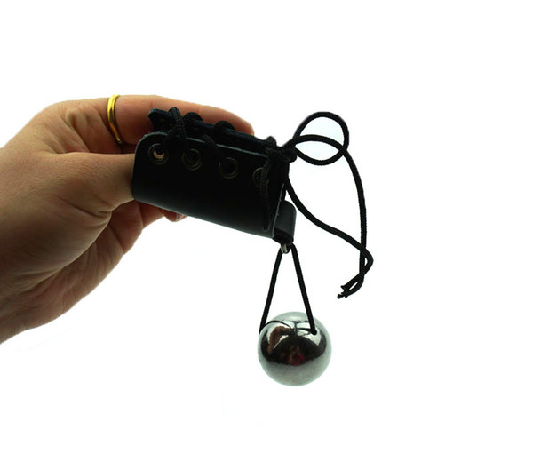 PU Leather Penis Rings With 180g Metal Ball Penis Enlargement Weight Hanger Stretcher Penis Extender Stretche Sex Toys For Man