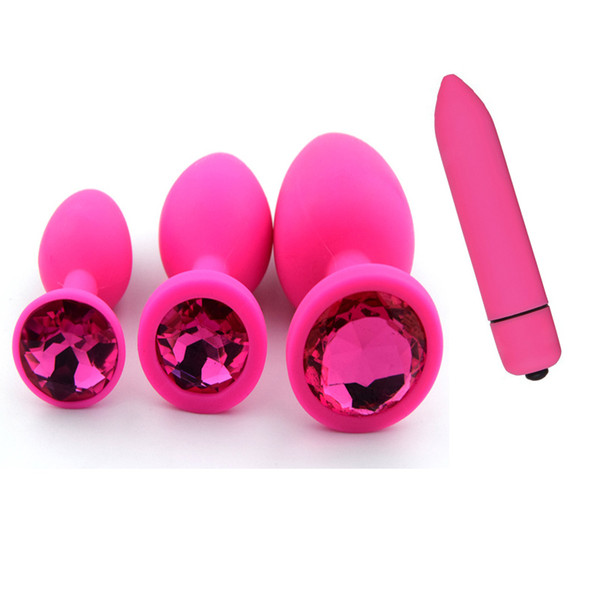 Free Shipping Silicone Anal Plug Jewelry Dildo Vibrator Sex Toys for Woman Prostate Massager Bullet Vibrador Butt Plug Erotic Toys