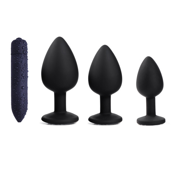 Silicone Anal Plug Jewelry Dildo Vibrator Prostate Massager Bullet Vibrator Butt Plug Sex Toys For Men Women Couples Erotic Toys