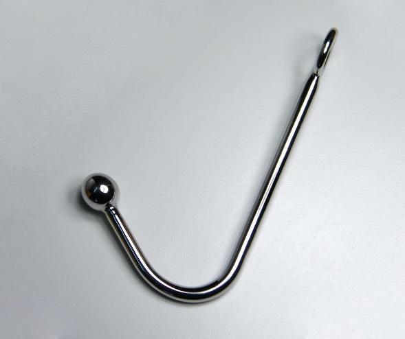 Stainless Steel Solid Anal Hook Use with Rope Set Adult Slave Master Bondage Gear Butt Plug Sex Toy